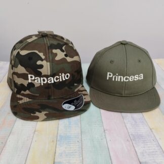 Σετ δύο καπέλων snapback με κέντημα για πατέρα/μητέρα-παιδί - Papa-Princess
