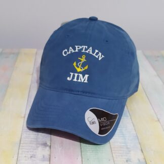 Καπέλο τζόκεϊ με κέντημα - Captain με άγκυρα και όνομα