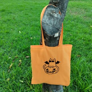 Τσάντα αγορών - Halloween-Jack-o'-lantern και γάτος