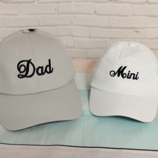 Σετ δύο καπέλων τζόκεϊ με κέντημα για πατέρα/μητέρα-παιδί - Dad-Mini