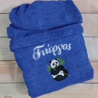 Παιδικό μπουρνούζι με κέντημα - Αρκουδάκι πάντα και όνομα