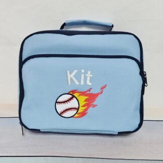 Lunch box με κέντημα - Μπάλα μπέιζμπολ και όνομα