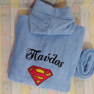 Παιδικό μπουρνούζι με κέντημα - Superman